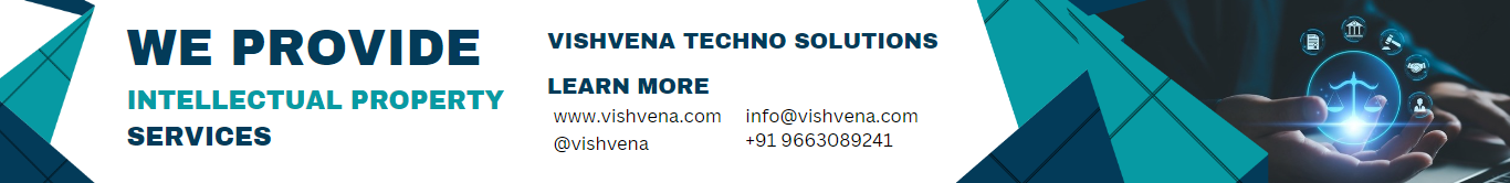 Advertisement for Vishvena Techno Solutions intellectual property services